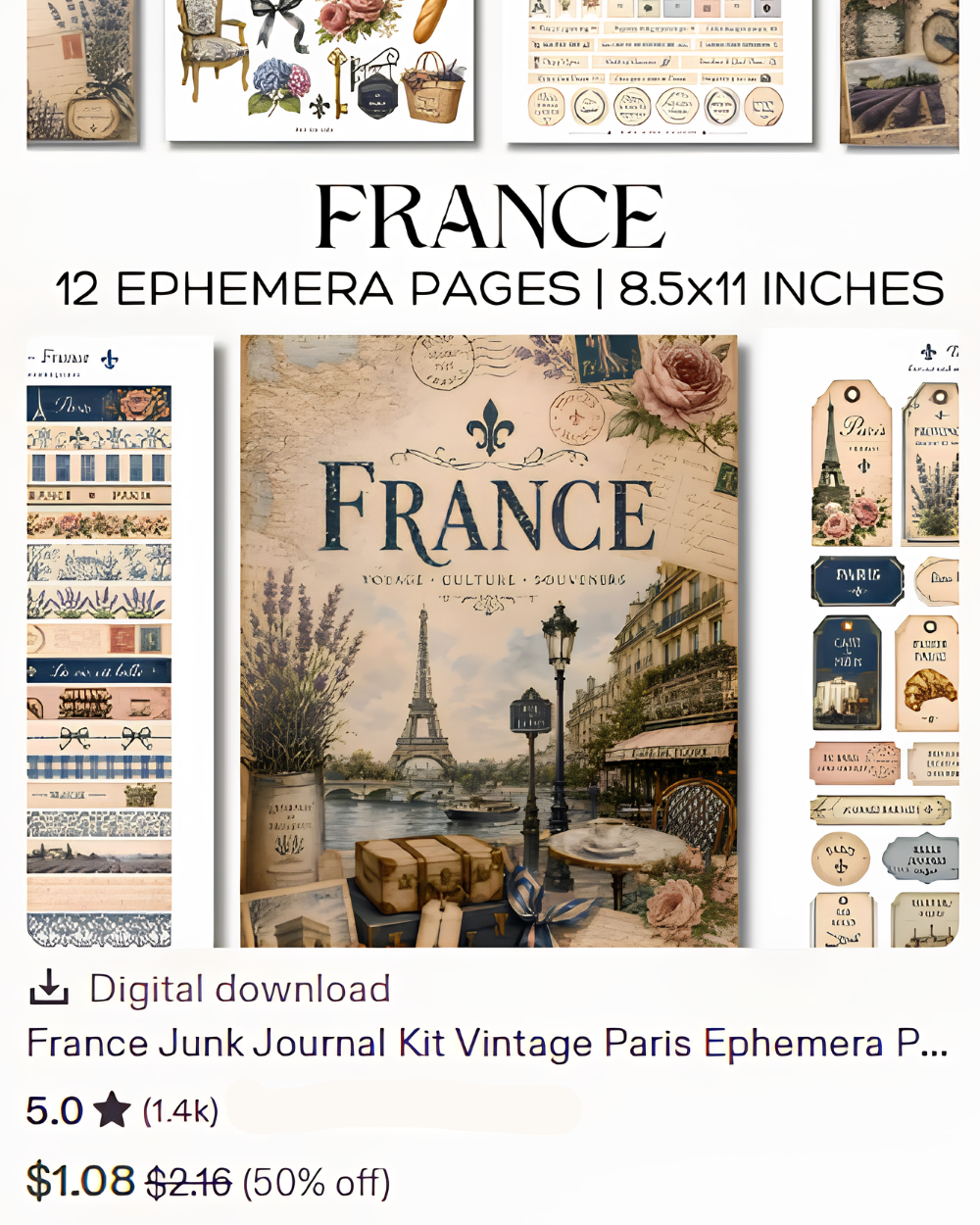 Printable ephemera marketplace example 3