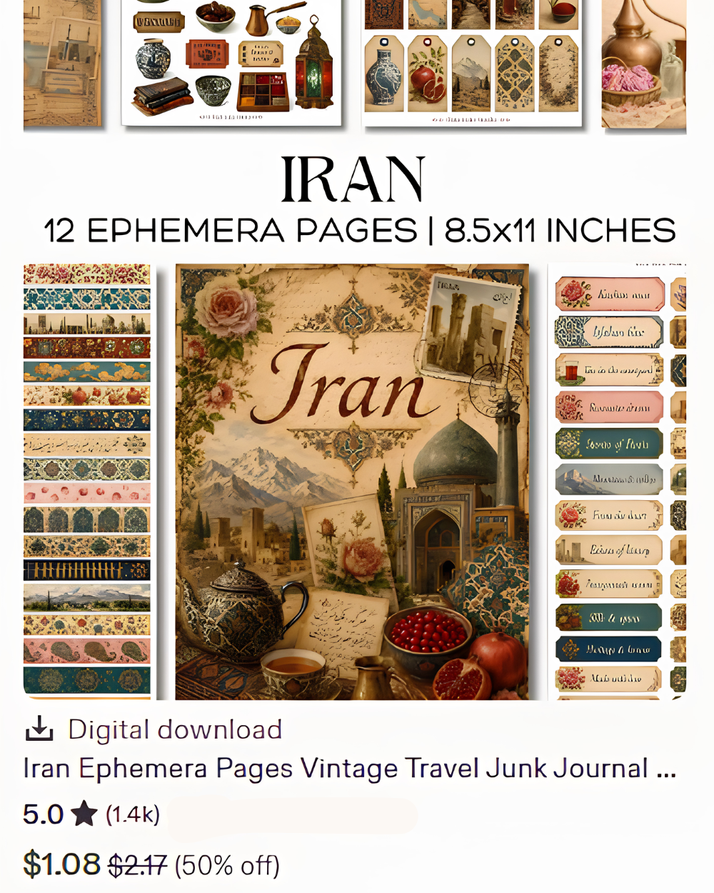 Printable ephemera marketplace example 2