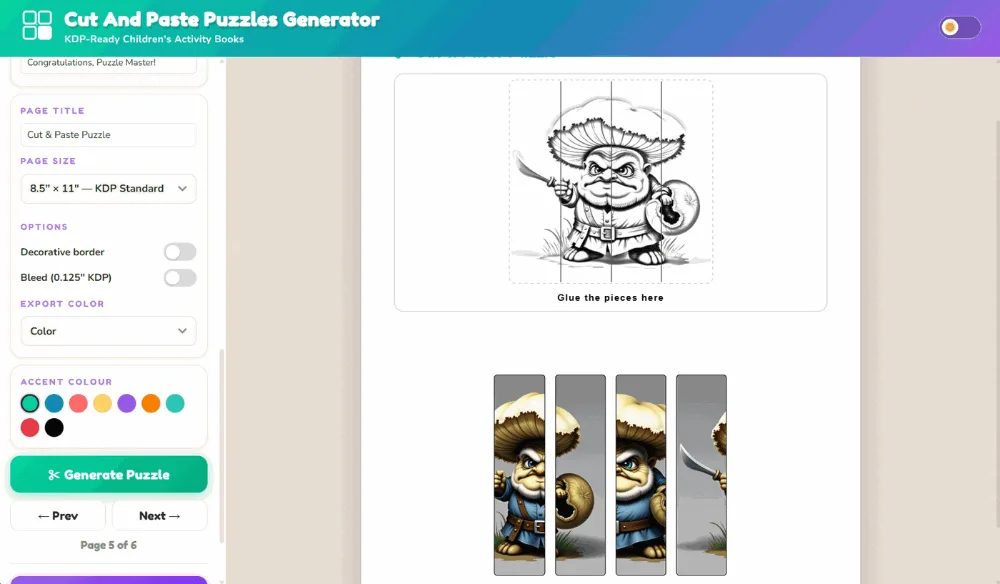 Cut and Paste Puzzles Generator Review overview image