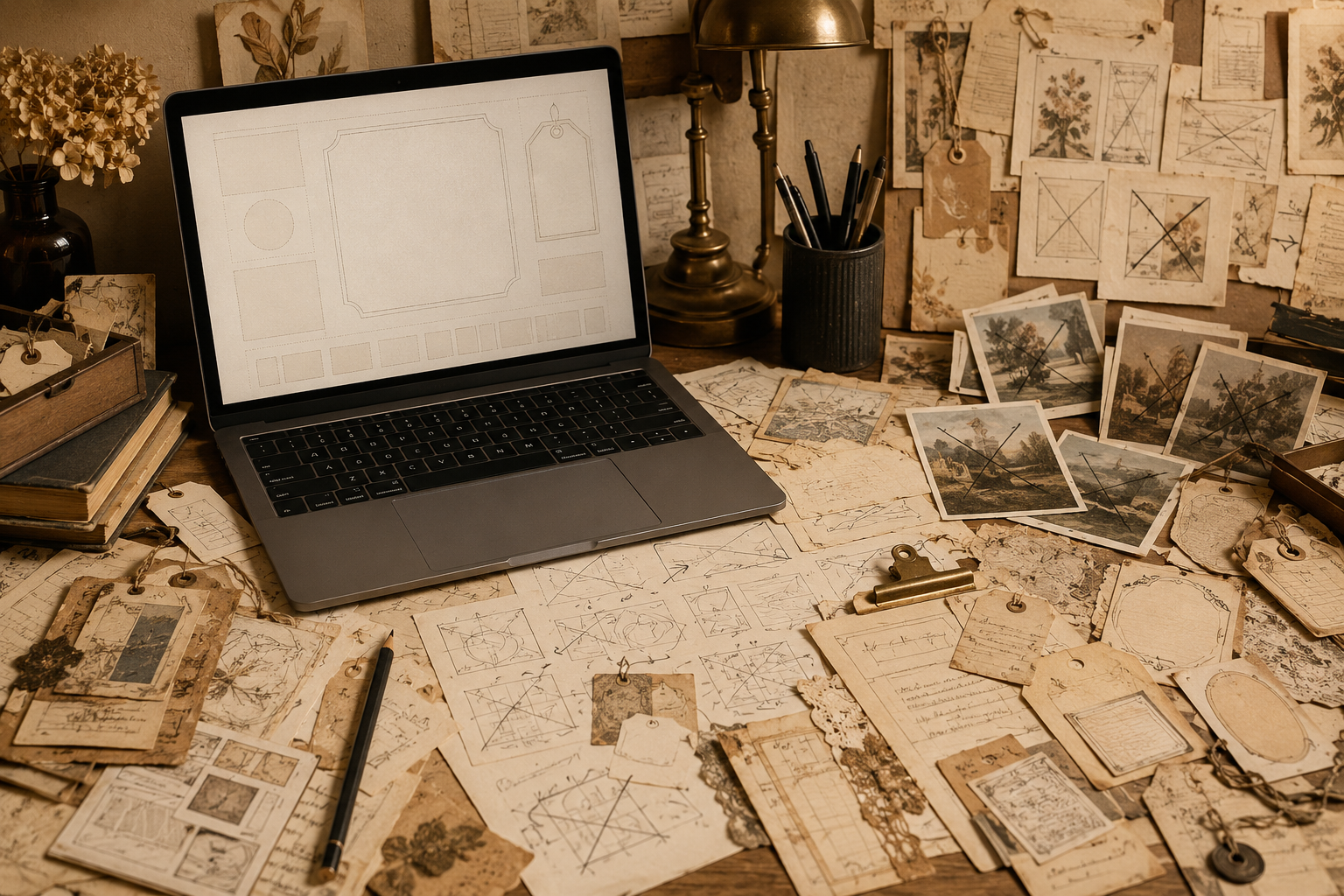 Starting from scratch with blank prompts and trial-and-error printable ephemera creation