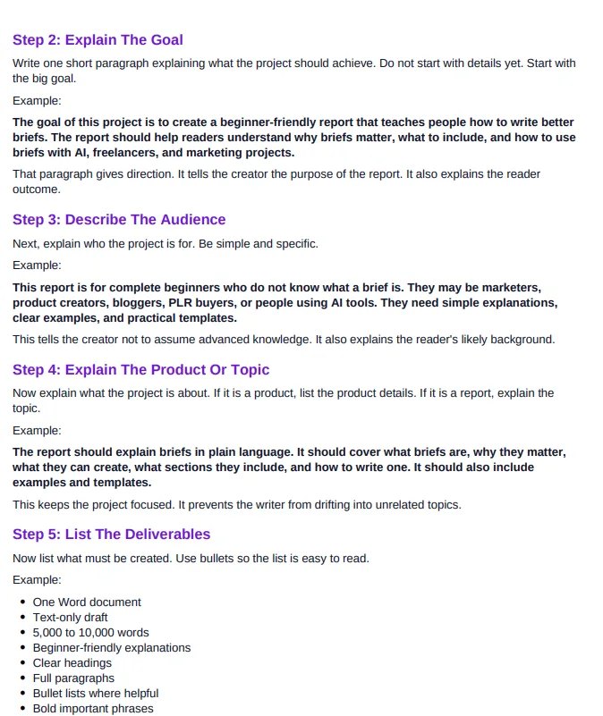 (PLR) AI Briefs Made Easy Review overview image