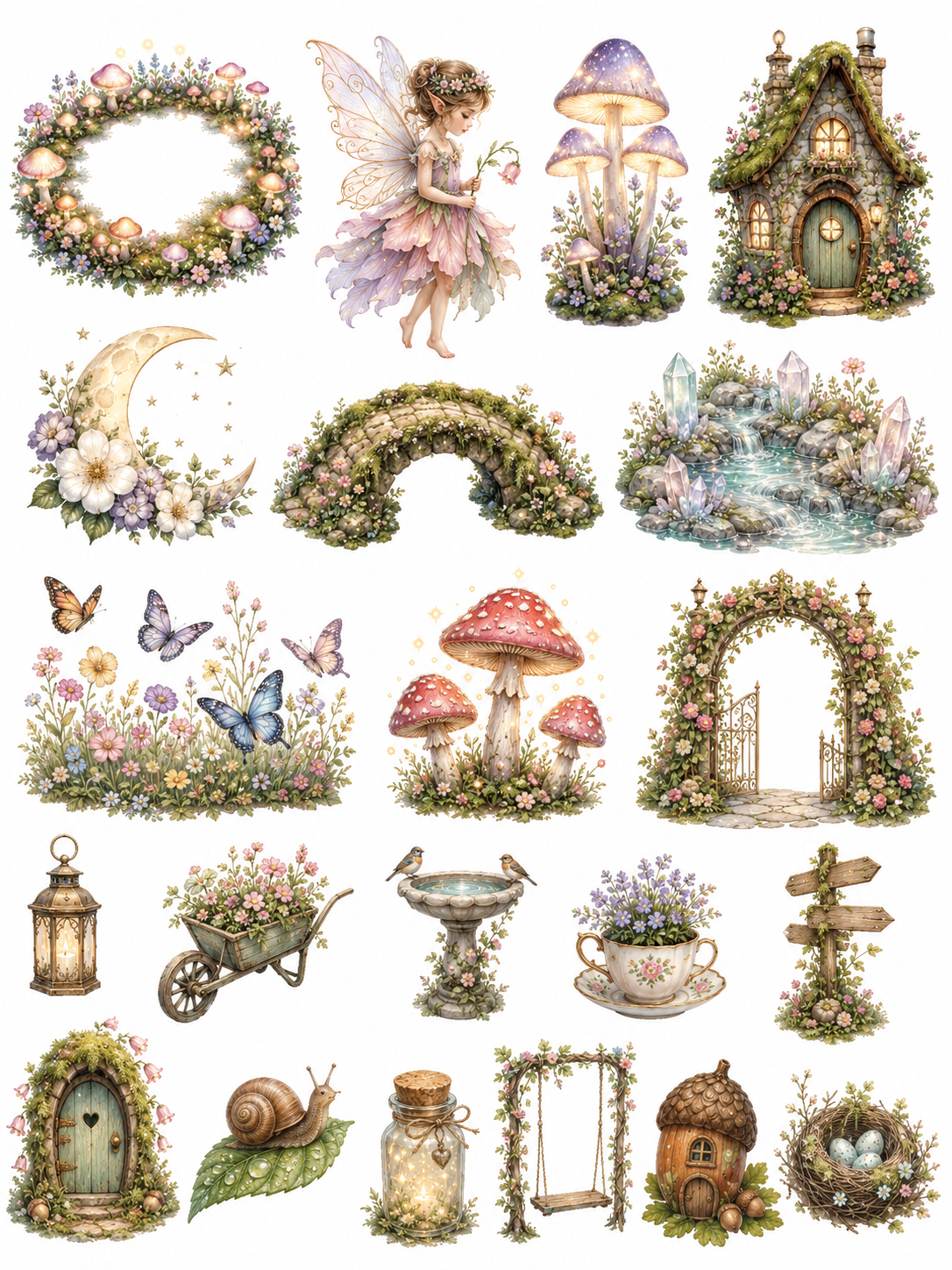 Fairy Garden printable ephemera sample