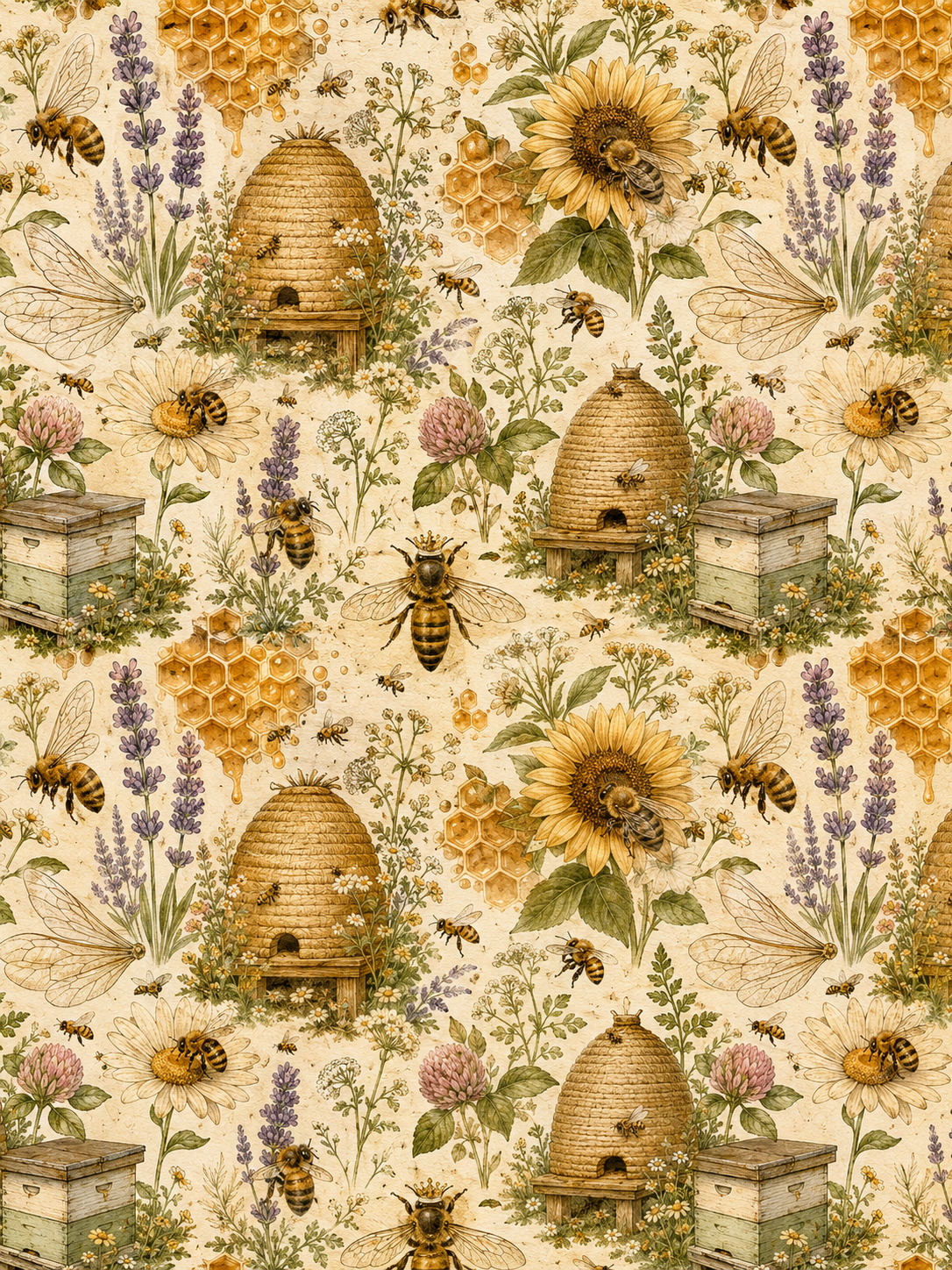 Honey Bee printable ephemera sample