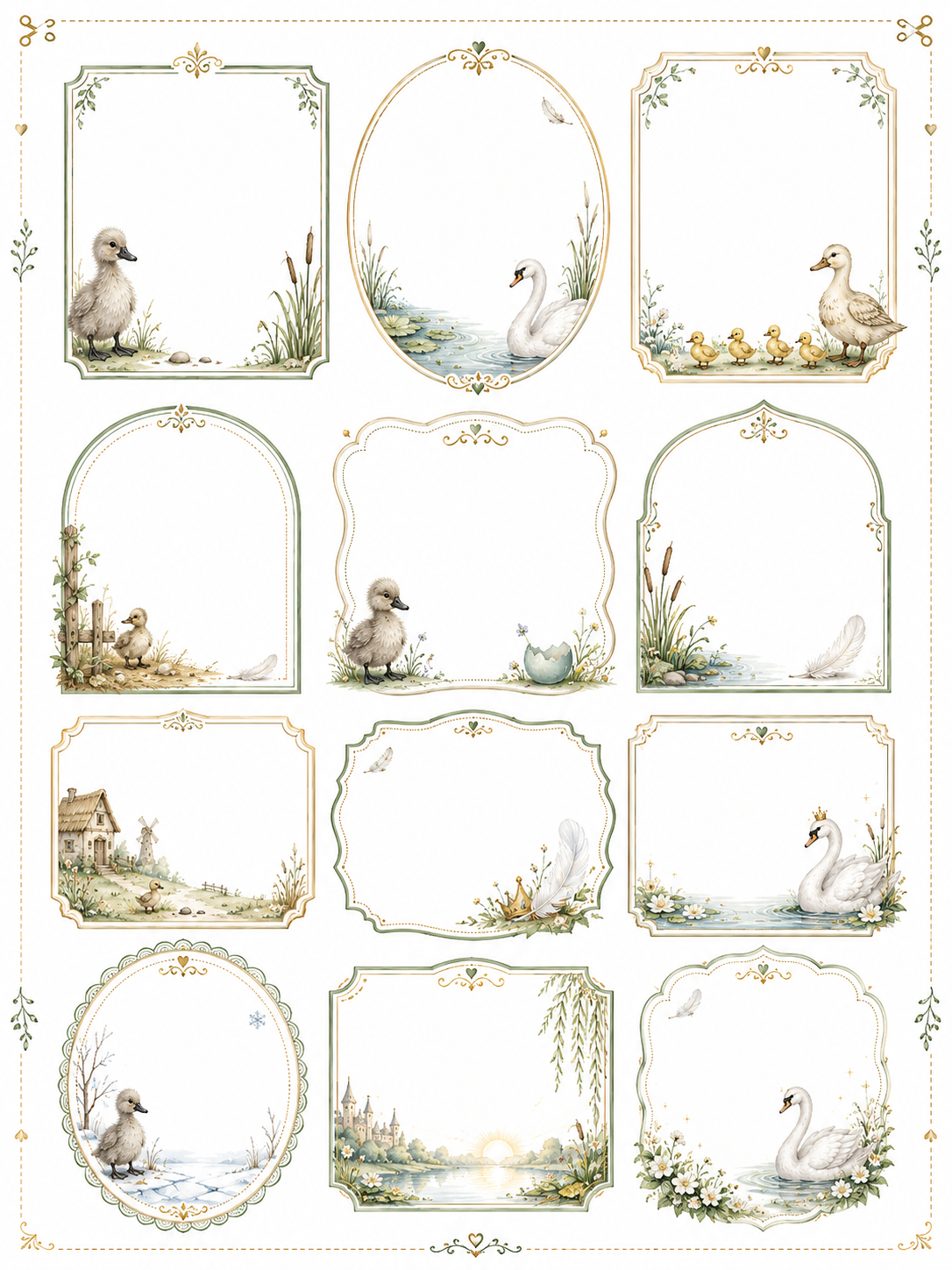 The Ugly Duckling printable ephemera sample