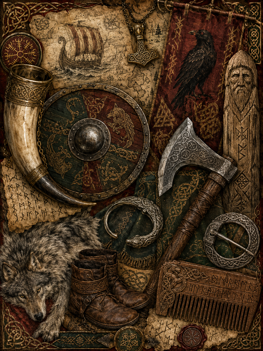 Vikings printable ephemera sample
